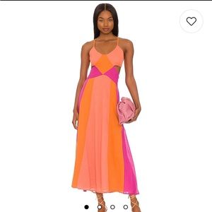Cut-Out Dress in Coral Color Combo
Love the Label